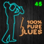 Compilation 100% Pure Blues / 45 avec Peetie Wheatstraw / Sam Lightnin' Hopkins / B.B. King / Chicago Blues Band & George 'Harmonica' Smith / John Lee Hooker...